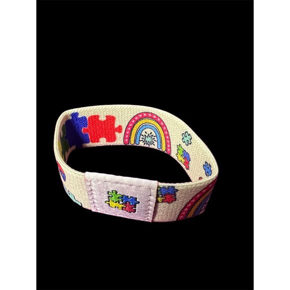 Autism Bright Puzzle Piece Elastic Wristband - Picture 10 of 11